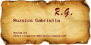 Ruzsics Gabriella névjegykártya